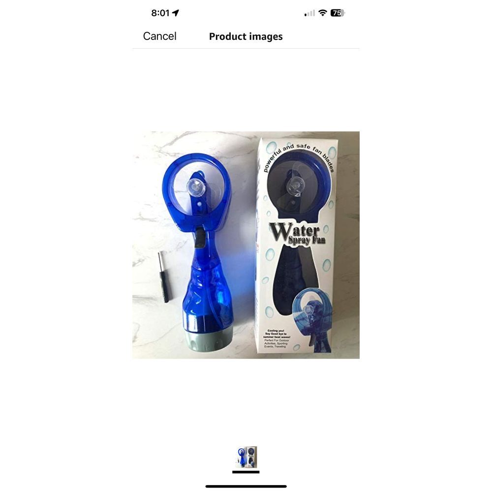 Spray sailor‎ handheld fan hand  waterAA5 battery electric fan (Blue), Small